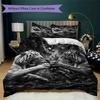 Ferocious Beast Pattern Bedding Uilt Set Uilt Cover Pillowcase Home Decoration Birthday Gift (1 * Duvet Cover + 2 * Pillowcase Without Core)