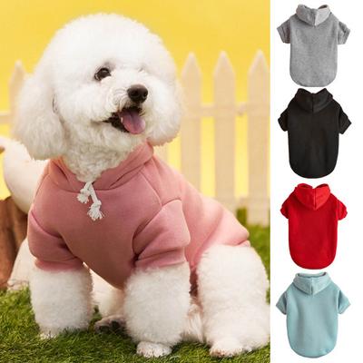 Haustier Sweatshirt Einfarbig Warmhalten Weiche Textur Mode Haustier Hoodie Kostüm