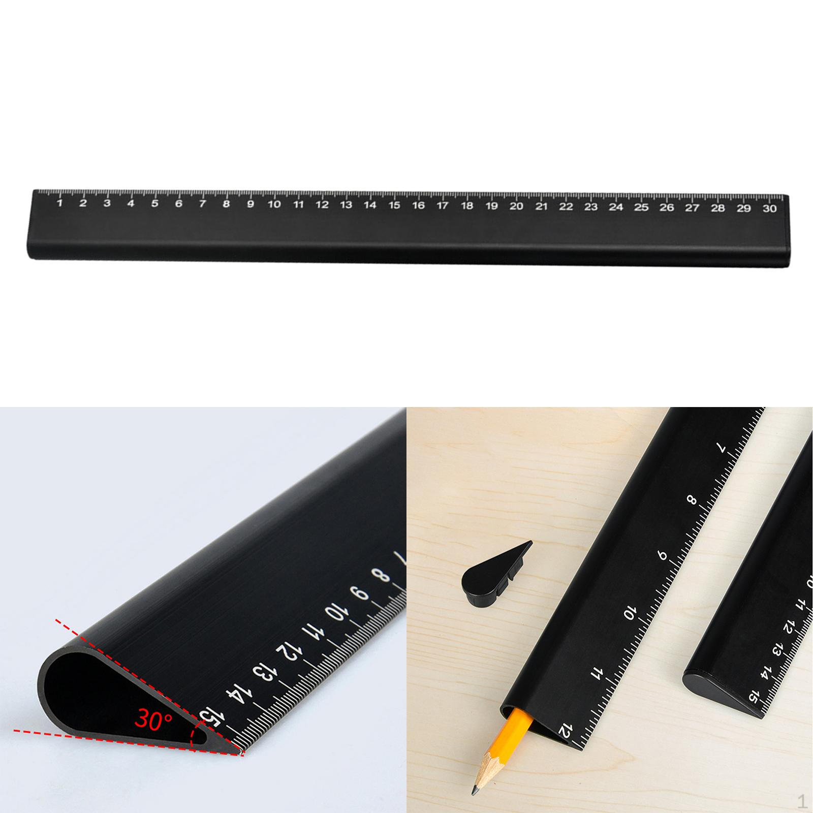 6 inch/12 inch Engineer Scale Ruler, Anodized Solid Steel with Etched Scales, Great for Craft 12 inch