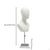 Mannequin Head with Shoulders textileCovered Freestanding Hairpiece Stand for