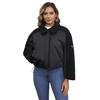 Vintage Style Womens Plush Fleece Bomber Jacket Windproof Warm Loose Fit Lapel Zipper Short Coat Long Sleeves Outerwear Autumn Winter Tops