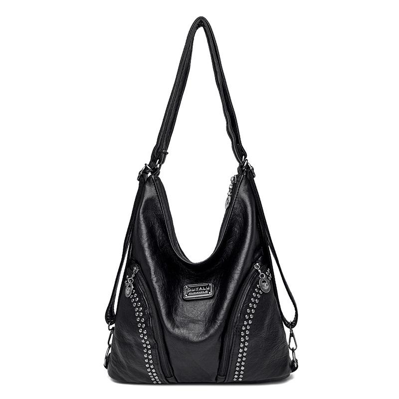Women'S Bag Simple Large-Capacity Casual Tote Bag Trendy Shoulder Oblique Span Bag Multi-Functional Backpack
