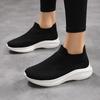 Summer large size lightweight fly-woven breathable walking shoes Mom and Dad foot walking sneakers