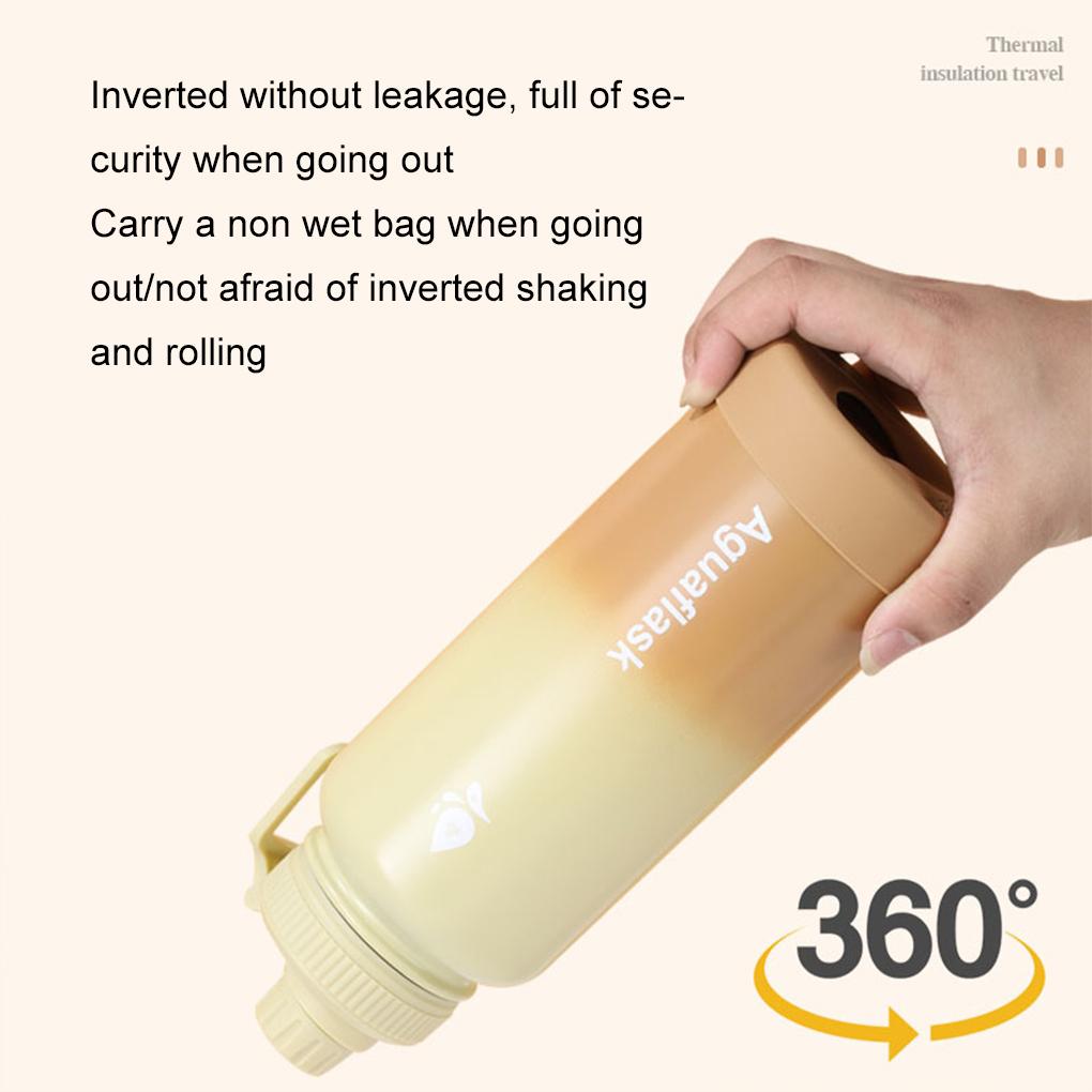 32OZ Large Capacity Thermo Bottle With Straw Cold and Hot Water Bottle Stainless Steel Thermos Bottle Vacuum thermos cup