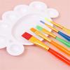 7Pcs Kids Paintbrush Palettes Smearing Tool Set, Toddler Watercolor Paint Brush and Flat Tip Craft Paint Brushes