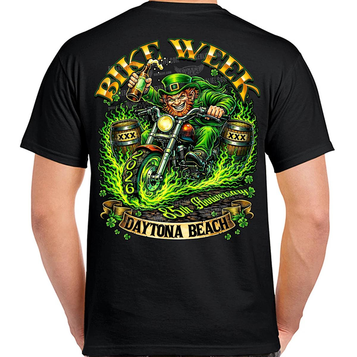 T-Shirt 2026 Bike Week Daytona Beach Drunken Leprechaun No Harley M