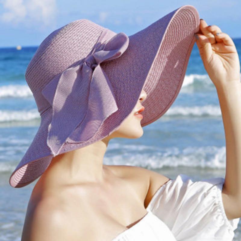 Straw Hats Summer Spring Wide Brim Beach Sun Hats KTB