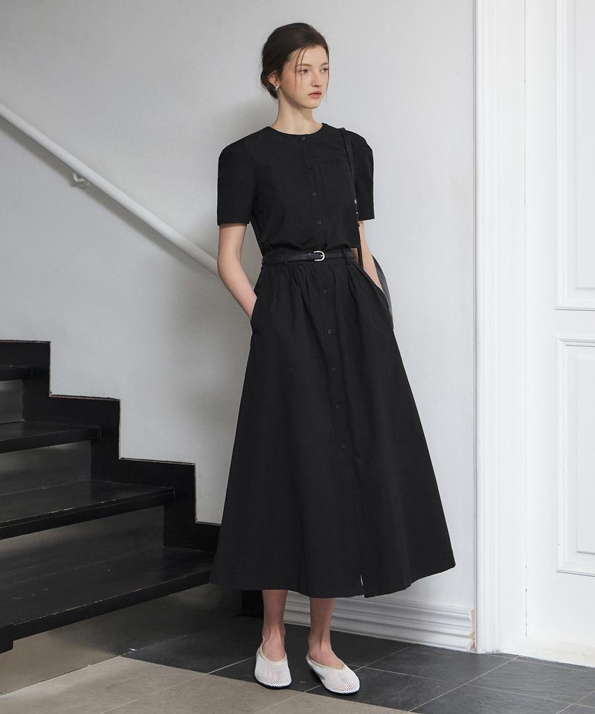 Artid Two-Way Cotton Short Sleeve Dress_3 Colors