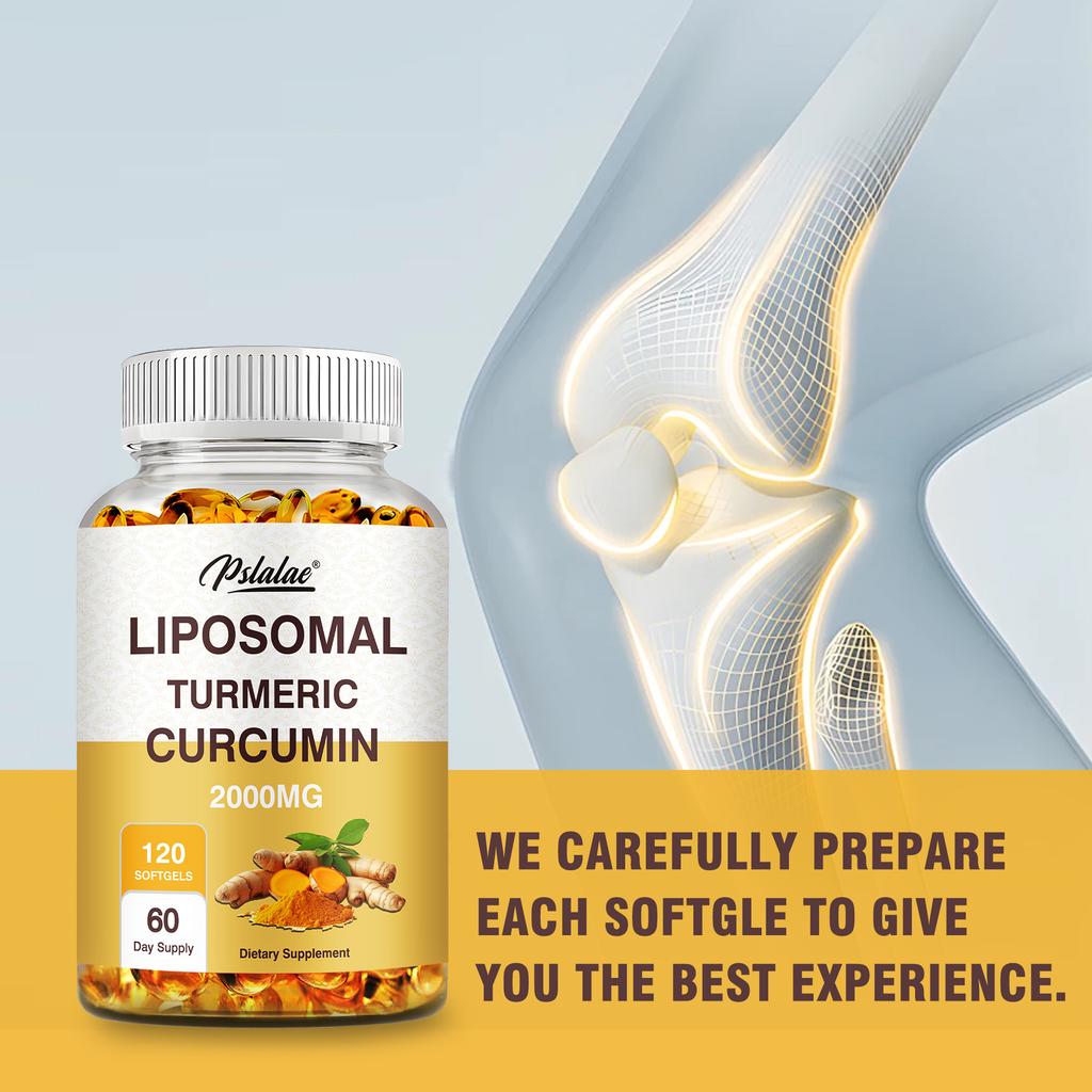 CURCUMA CURCUMINA LIPOSOMIALE, Estratto Massima Forza per la Salute delle Articolazioni e la Digestione, 100% Puro, 2000mg