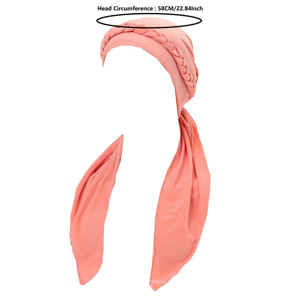 Jednokolorowe muzułmańskie hidżaby Damska chusta na głowę Turban Kapelusz Warkoczowy design Nakrycie głowy Modny dodatek Damska opaska na włosy Czapka