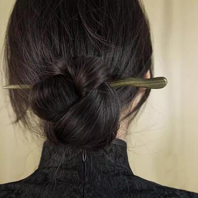 Simple Wood Hair Sticks Pins Chinese Hairwear Hairpins Head Pins DIY Handmade Wooden Head Jewelry Accessories for Women