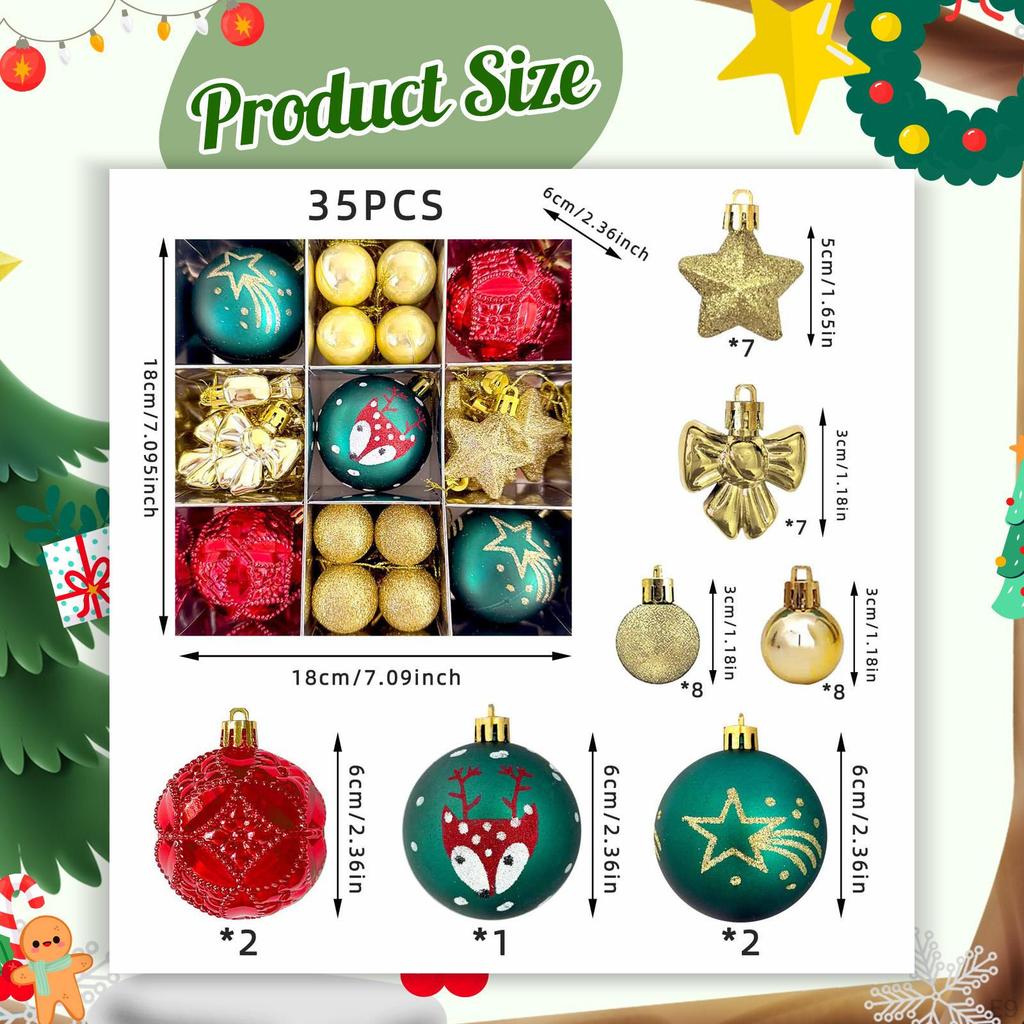 35 Christmas Baubles for Hanging, Tree Decorations, Home Decor, Anniversary, Wedding