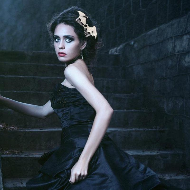 Cosplay Hair Clip Novelty Bat Wing Lace Bows Hairclip Party Headwear Anime Hairpin Female Hair Grip Halloween Headdress