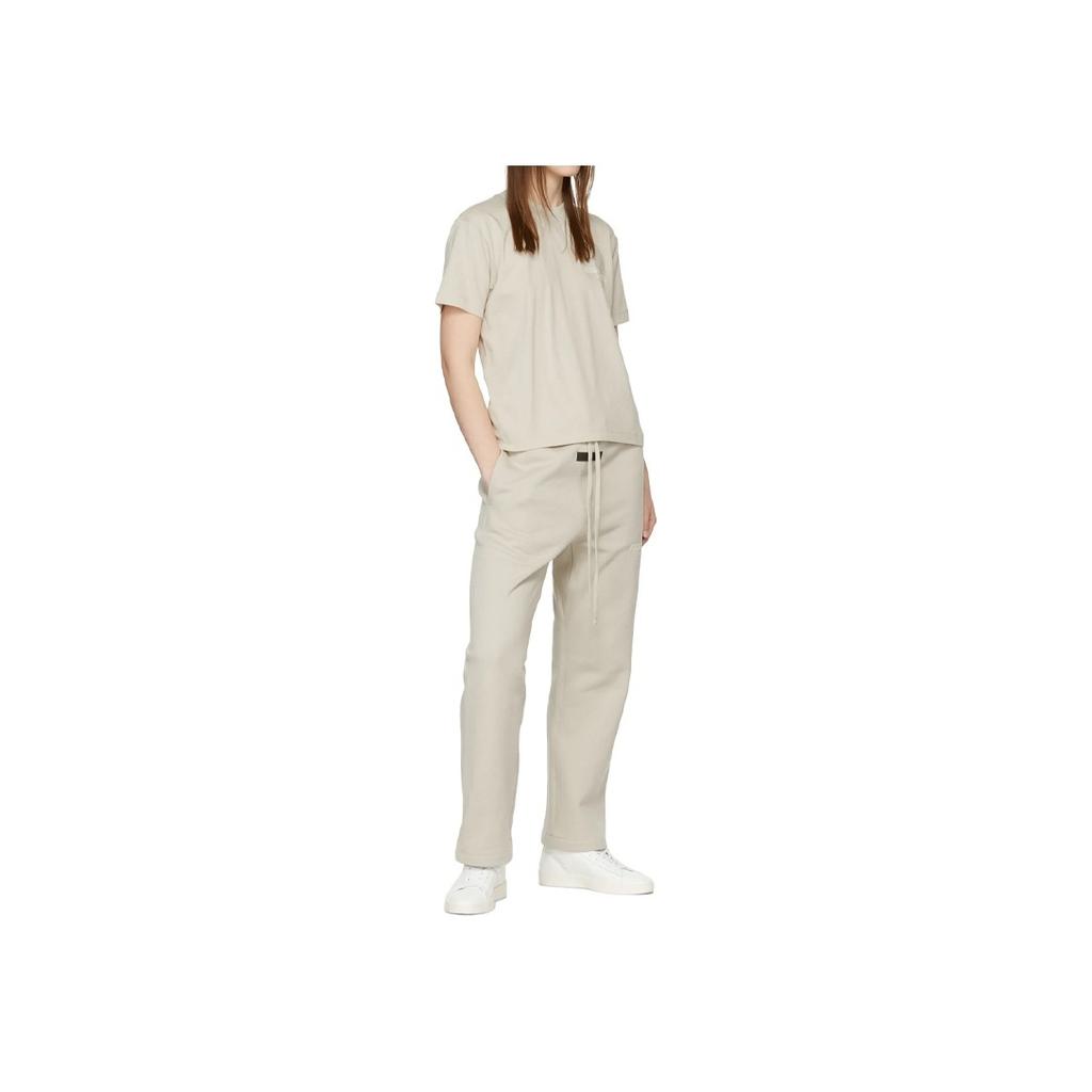 Fear of God Essentials Ss22 Short Sleeve T-Shirt Wheat Logo Round Neck Women T-Shirts FOG-SS22-280