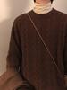 Men's Retro Japanese Cable Knit Sweater - Autumn/Winter Loose Fit, Round Neck Stylish Knitwear