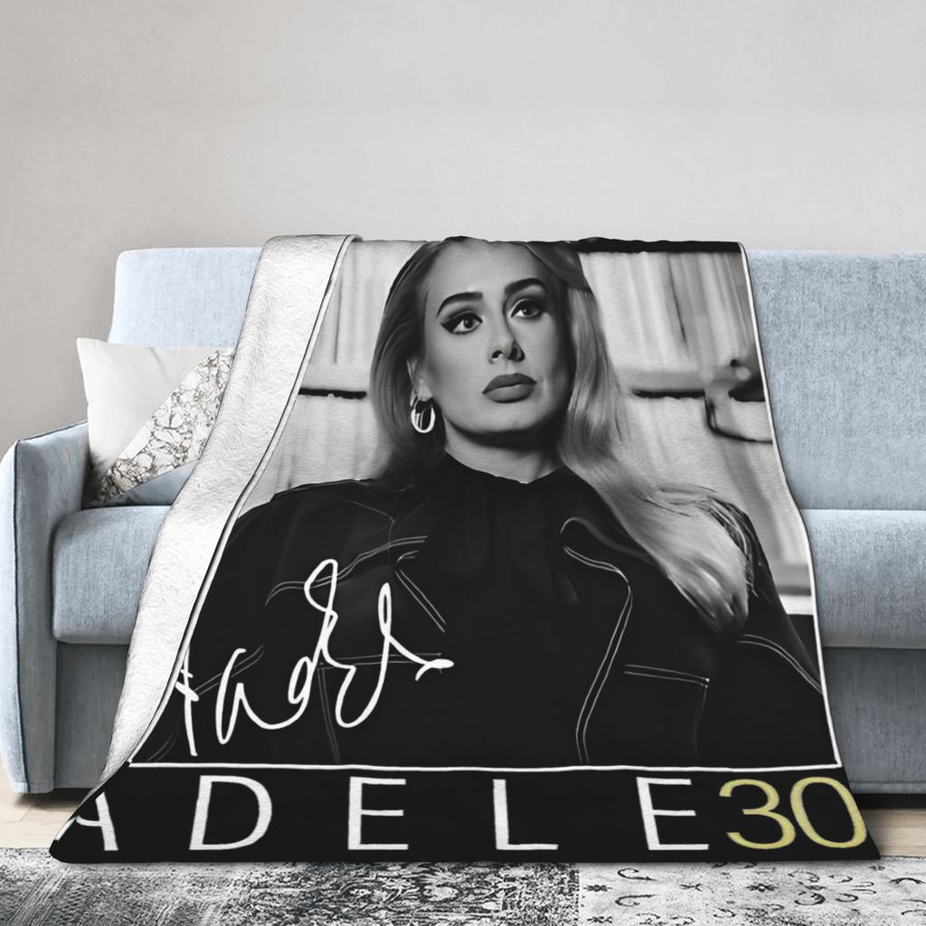 Adele Alternative Poster Blanket  Warm Novelty Plush Throw Blanket For Couch Chair Travel Office Flannel Bedspread Bed Cover