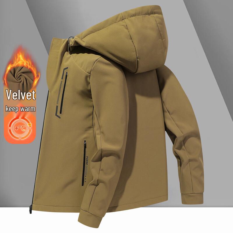 Pierre Cardin Men s Fleece Lined Hooded Casual Jacket L