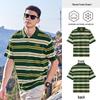 Jeep Unisex Striped Loose-Fit Pure Cotton Short-Sleeve Polo Shirt