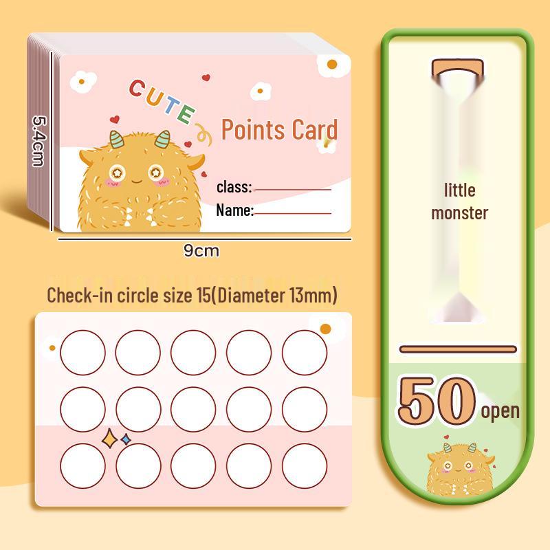 Elementary School Achievement Reward Card for Children