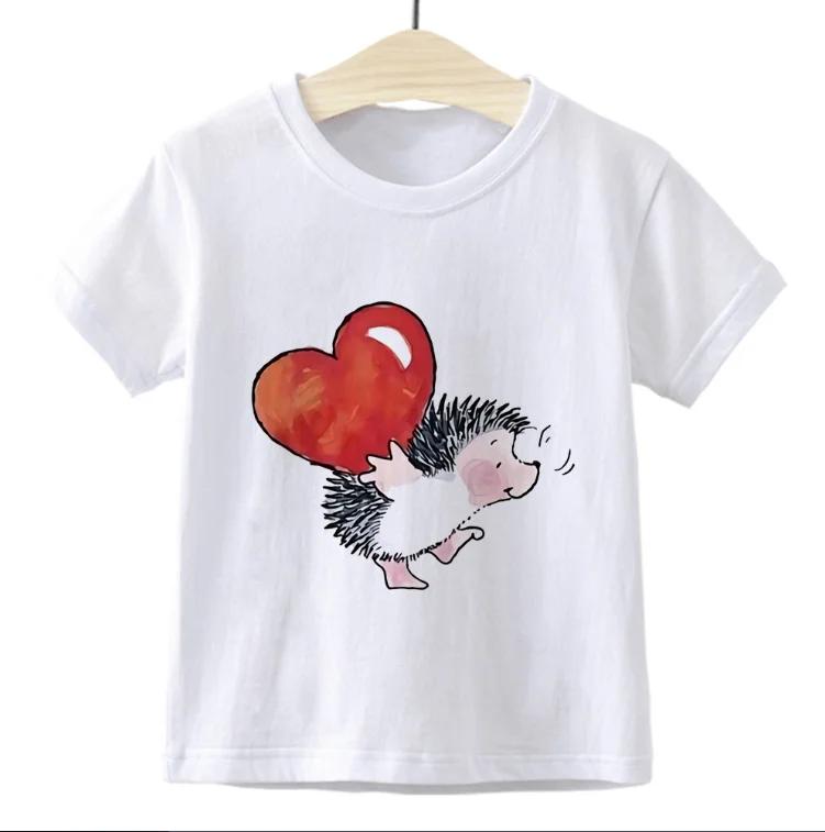 Summer Trendy Kids TShirt for Boys And Girls Cute Child Hedgehog Print Top Casual Summer Clothing for Children