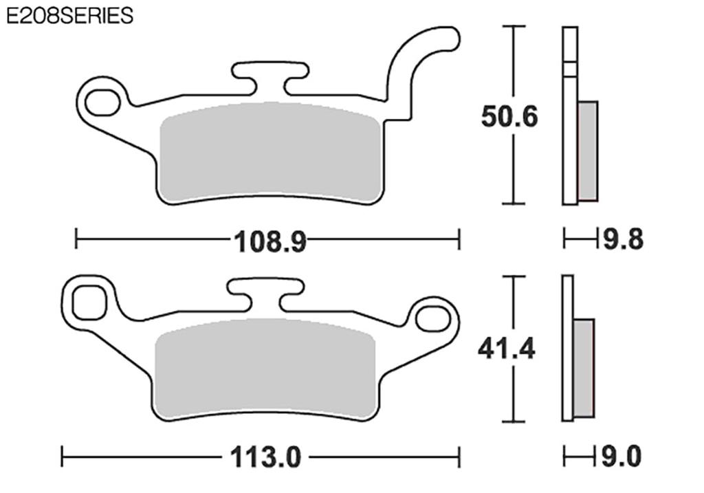 KITACO SBS Brake Pad Cheap, Long-lasting & Thick E208 Ceramic