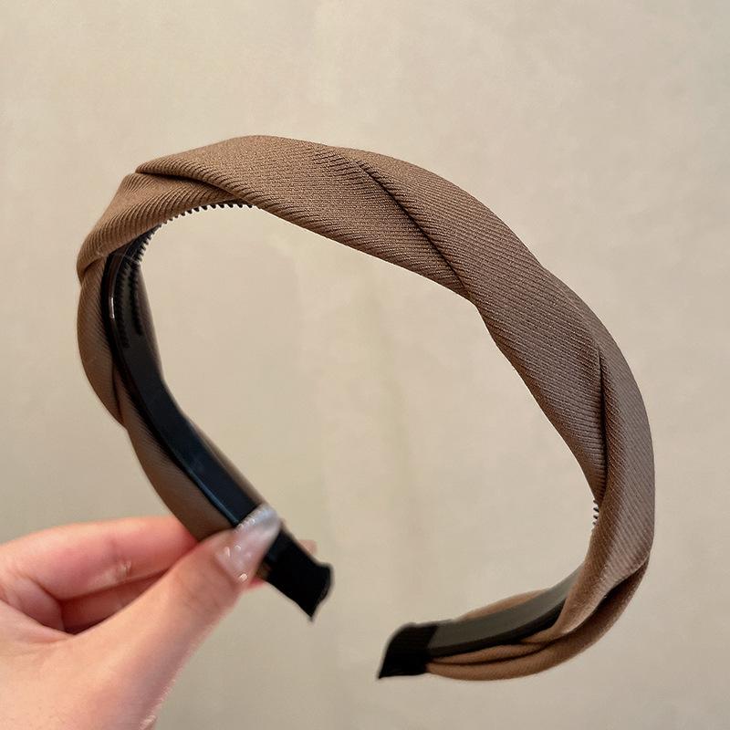Solid Fabric Wrap Headband for Women Girls Sweet Elegant Headband Simple Hair Hoop Head Band Hair Ornament Fashion Accessories