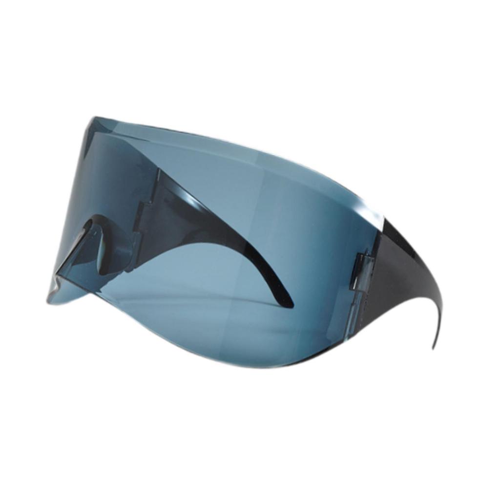 Sun Glasses Frameless Fashion Cyberpunk Y2K Windproof Lightweight Futuristic Sunglasses Eyewear for Men Women Adults Cycling