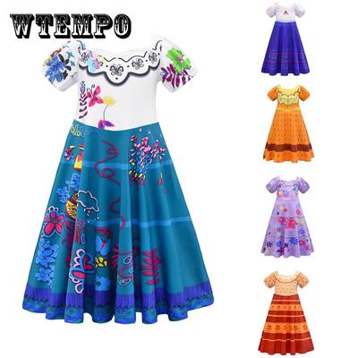 Girls Summer Kids Carnival Party Dress for Girl Cosplay Costume Baby Short Sleeve Princess Dresses Children Performance Costume