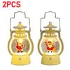 Christmas Portable Lantern Battery Operated Santa Claus Snowman Oil Lamp with Handle Xmas New Year Gifts for Table Decoration