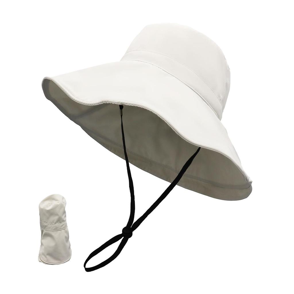 Women's Anti-UV Foldable Fisherman Hat with Large Brim for Summer/Spring Sun Protection