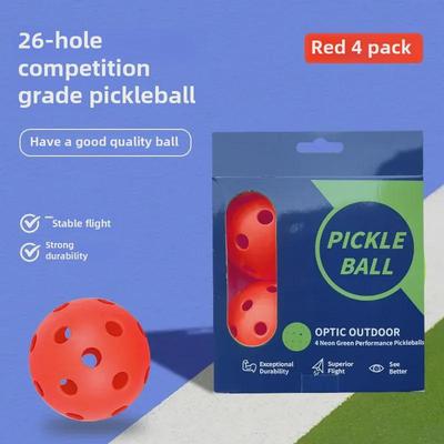 72-mm-Pickleball mit doppeltem Verwendungszweck und 26 Löchern für das Training im Innen- und Außenbereich