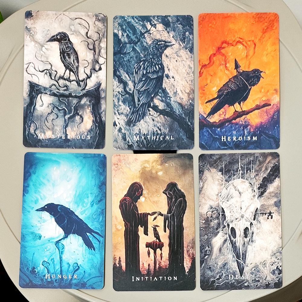 Wisdom of The Raven Oracle Deck - 52 Card Oracle Deck 10.3 X 6 Cm Featuring Original Surreal & Fantasy Raven Art