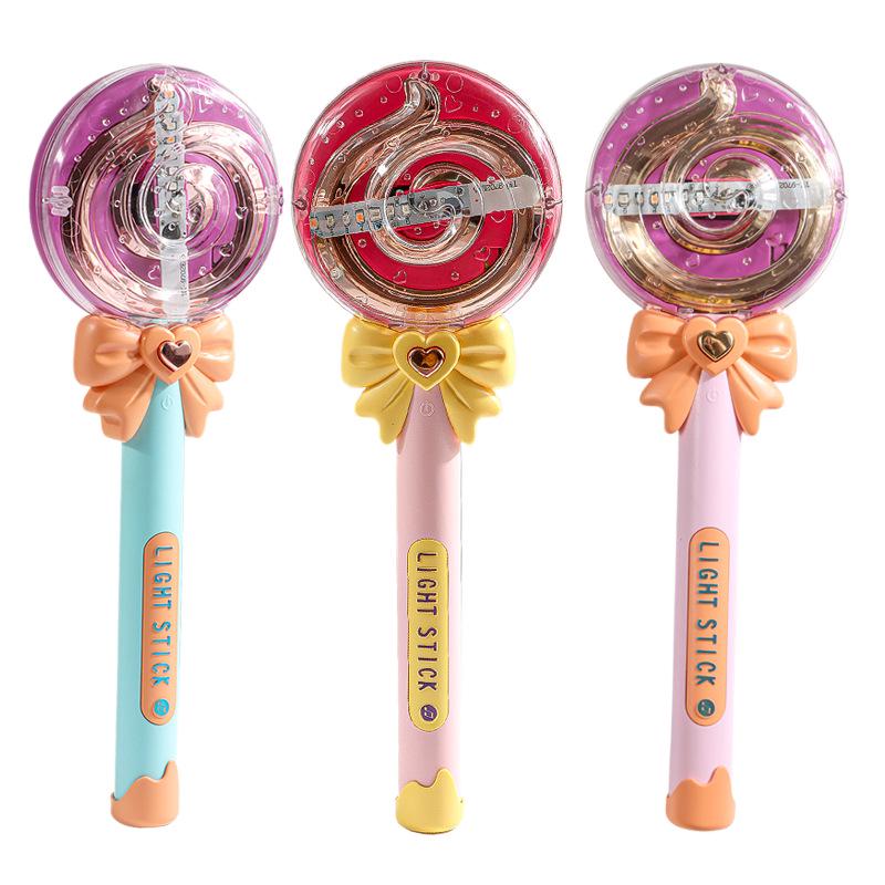 Magic Light-Up Fairy Wand Toy with Music and Flashing Lights for Girls