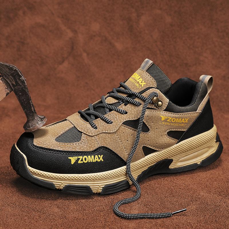 Safety Shoes Hiking Stylish Wear-resistant Men's Casual Elastic Laces Sneakers Footwear Flat 2024 New Style Spring Autumn
