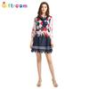 Womens Witch Trendy Vampire Roleplay Costume Featuring Gruesome Blood Patterns