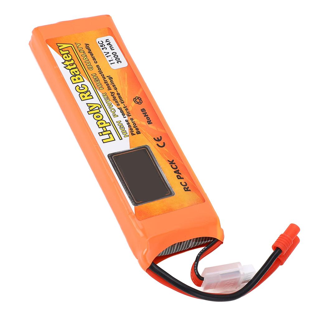 11.1V 3000mAh 35C Lithium Battery with Banana 3.0 Plug Long Battery Life for Quadcopter Helicopter F