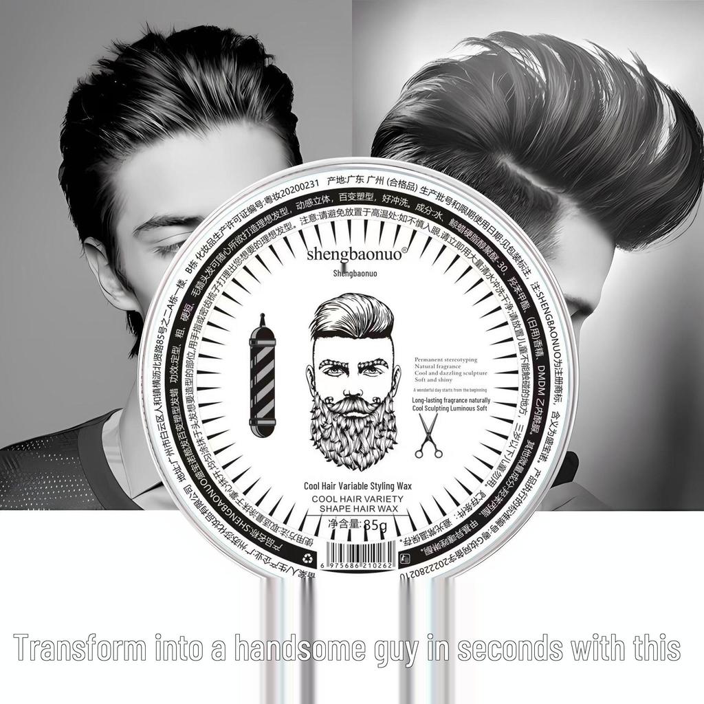 Men's Natural Volumizing Hair Wax Gel with Fresh Scent