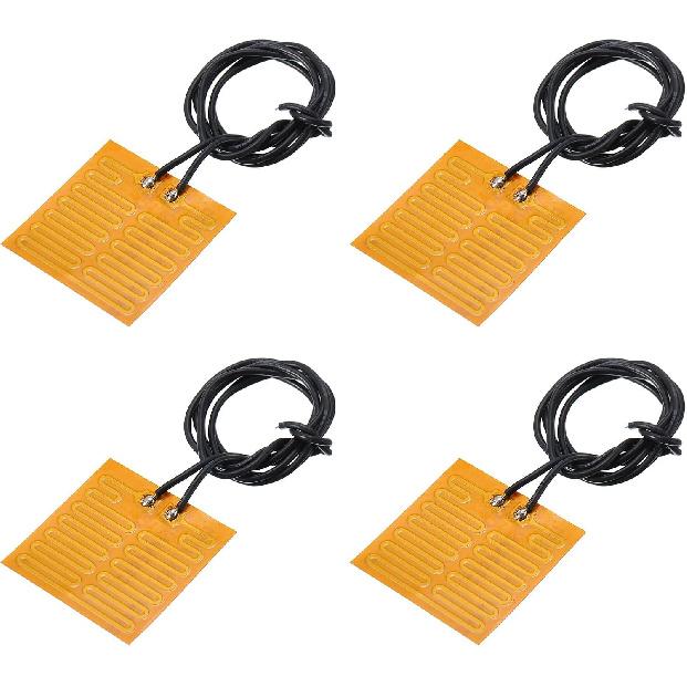 MECCANIXITY Heater Film Heating Plate, 4.2W 5V Polyimide Heat Pad, Adhesive PI Heater Elements Film 32mmx32mm Heater Strip for Constant Temperature,