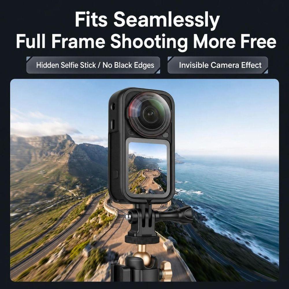 Open Frame Action Camera Cage Shock Resistant Camera Protective Frame for Insta 360 X6