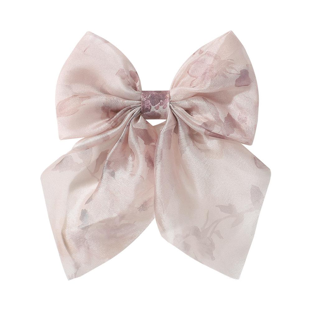 2Pcs Baby Hair Clip for Girls Hair Tie Ink Style Bow Kid Hair Accessory Sping Autumn Princess Children Hairband
