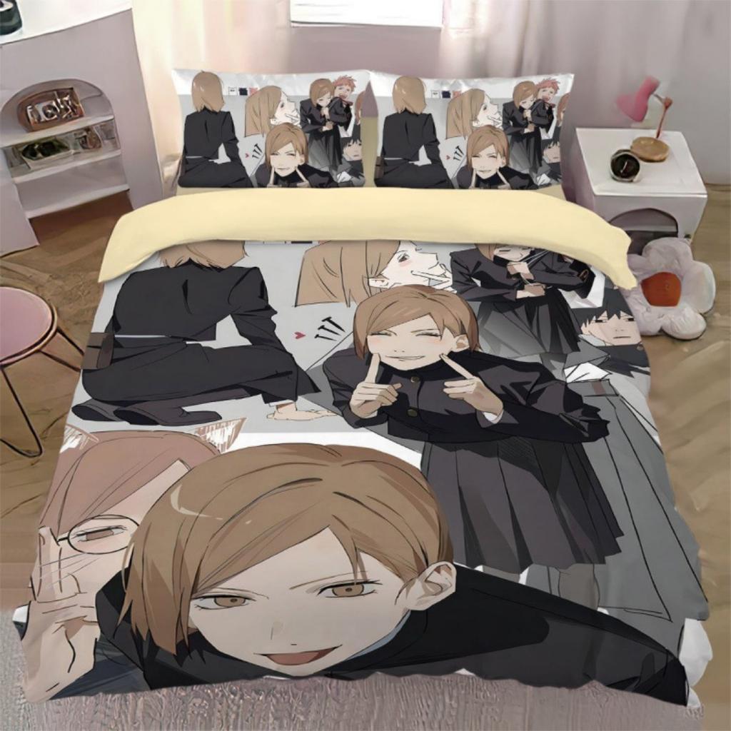 Dárky pro anime teenagery Satoru Gojo Povlaky na peřinu Sady povlečení Jujutsu Kaisen Jednolůžko Dvojlůžko Královská velikost Jednolůžko