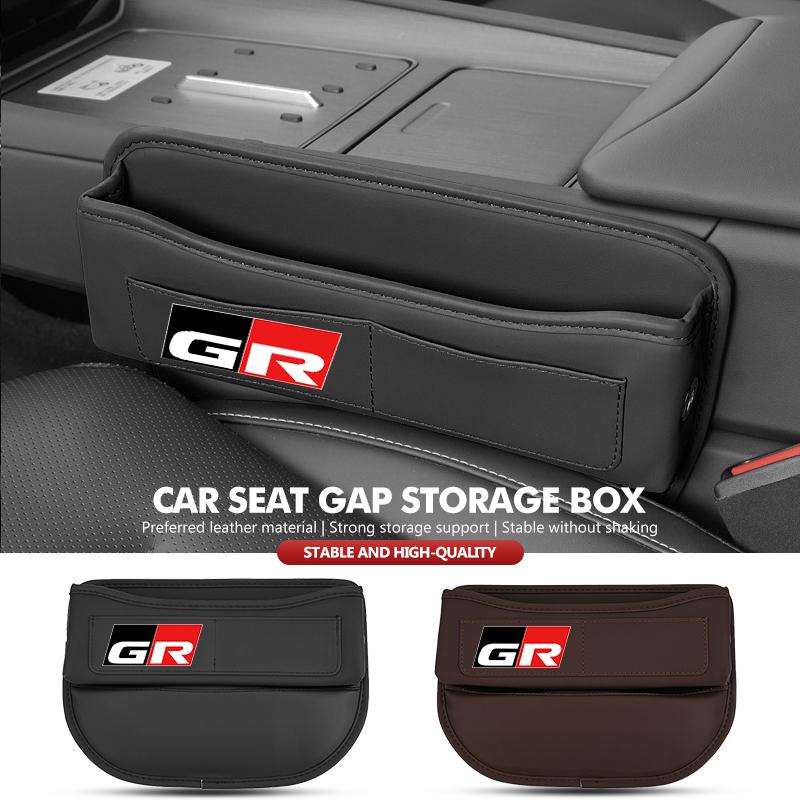 Car Seat Gap Organizing Storage Box Auto Decoration Accessories For Toyota GRsport Hilux Aygo Yaris Corolla Rav4 CHR Auris