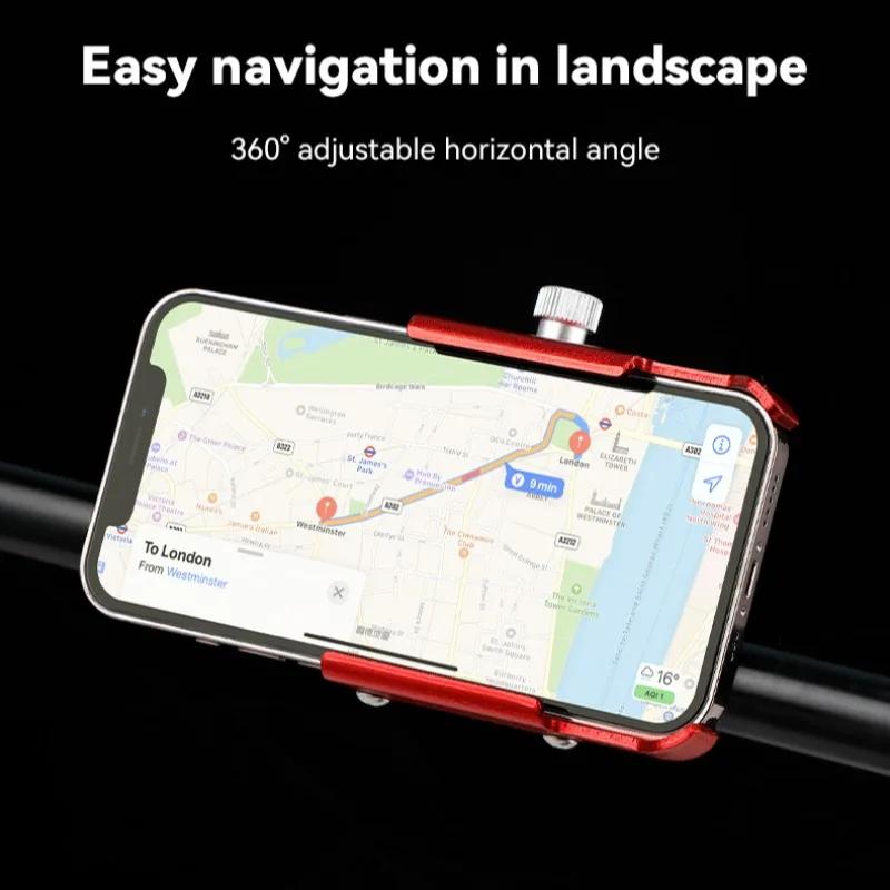 Bicycle Phone Holder 360° Rotation Aluminum Alloy MTB Bike GPS Bracket Scooter Motorcycle Handlebar Mount