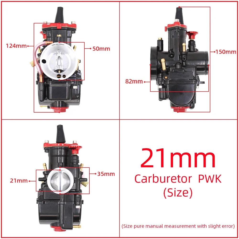Motorcycle Universal Maikuni Black Carburetor For Maikuni Black PWK Carburetor KR150 21MM 24MM 26MM 28MM 30MM 32MM 34MM With Power Jet 2T 4T Racing