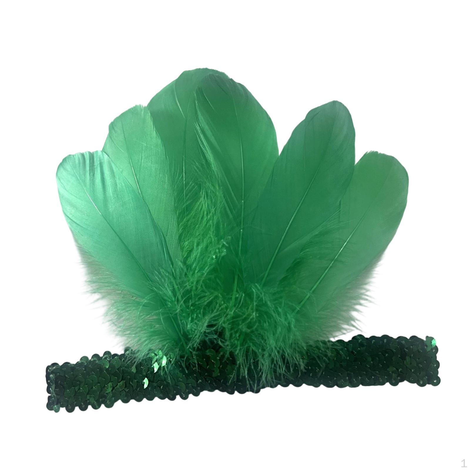

Пір єва пов язка на голову Прикраса Головний убір для вечірки Танцювального сценічного шоу Косплей Green