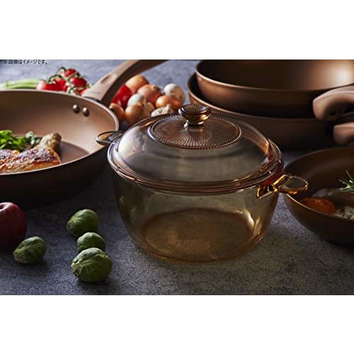 PEARL METAL VISIONS Deep Frying Pan, 24cm, Induction Compatible, Gold Coating, CP-8814