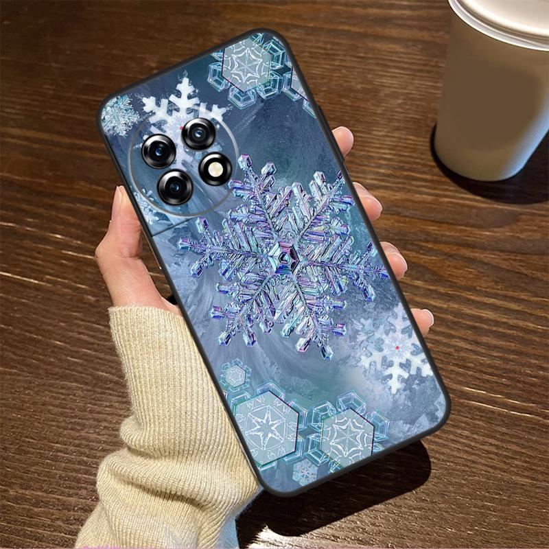 Snow Snowflake Winter Case For OnePlus 13T 10T 8T 10R 13R 15 R 13 12 11 9 10 Pro Nord CE 5 2 3 4 Lite N20 N30 Cover