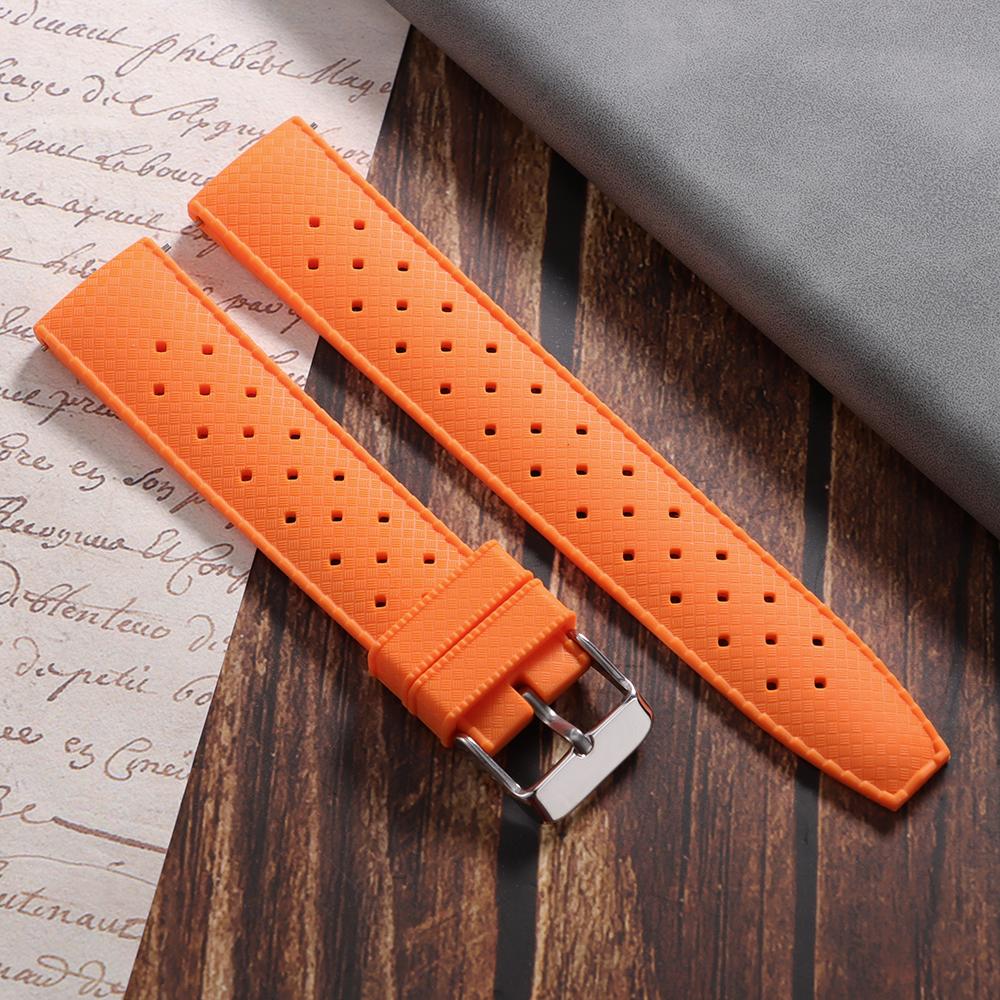 Tropical Silicone Watch Band Quick Release Strap 20mm 22mm for Oris for Seiko for Citizen Rubber Tropic Smart Replacement Straps