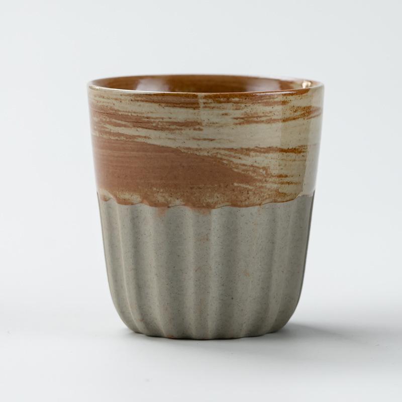 Coarse Pottery Japanese Style Large Tea Cups  Ceramic Cups Household Drinking Cups Mugs  Latte Coffee Cups Mouthwash Cups