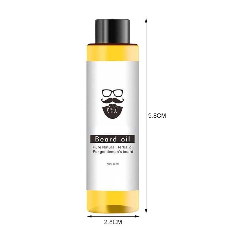 30ml 100% Huile de Barbe biologique produits de perte de cheveux Spray Huile de croissance de Barbe hommes Barbe grandir Huile essentielle Barba Huile Barbe